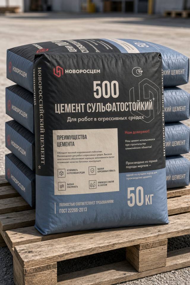 Сульфатостойкий портландцемент ЦЕМ I 42,5Н СС, 50 кг